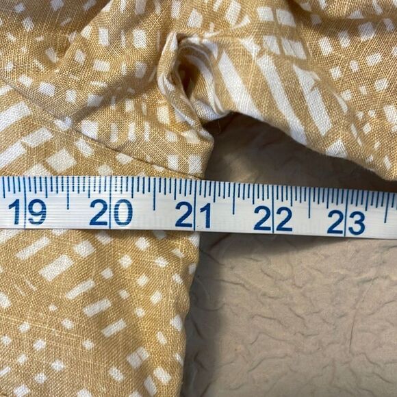 Vineyard Vines Tunic Linen Dress Size 14 Tan Lattice - Picture 8 of 9